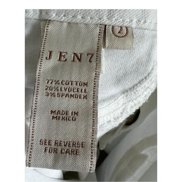 Jen7 by 7 for all mankind white Capri pants strechy jeans size 2 - Picture 6 of 6